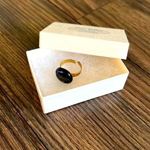 Opal scarf tie with gold tone clasp